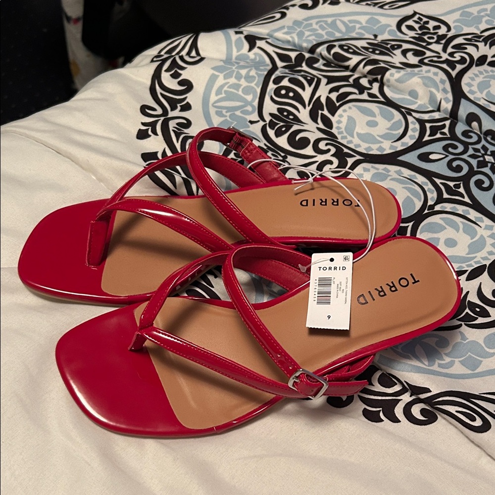 Torrid Bold Red Strappy Sandals